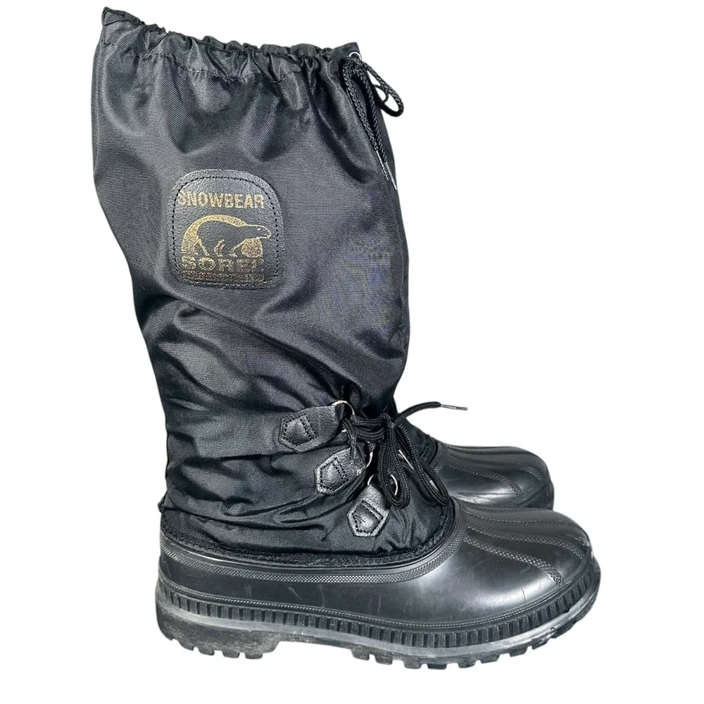 SOREL Snowbear Lined Winter Snow Boots in black